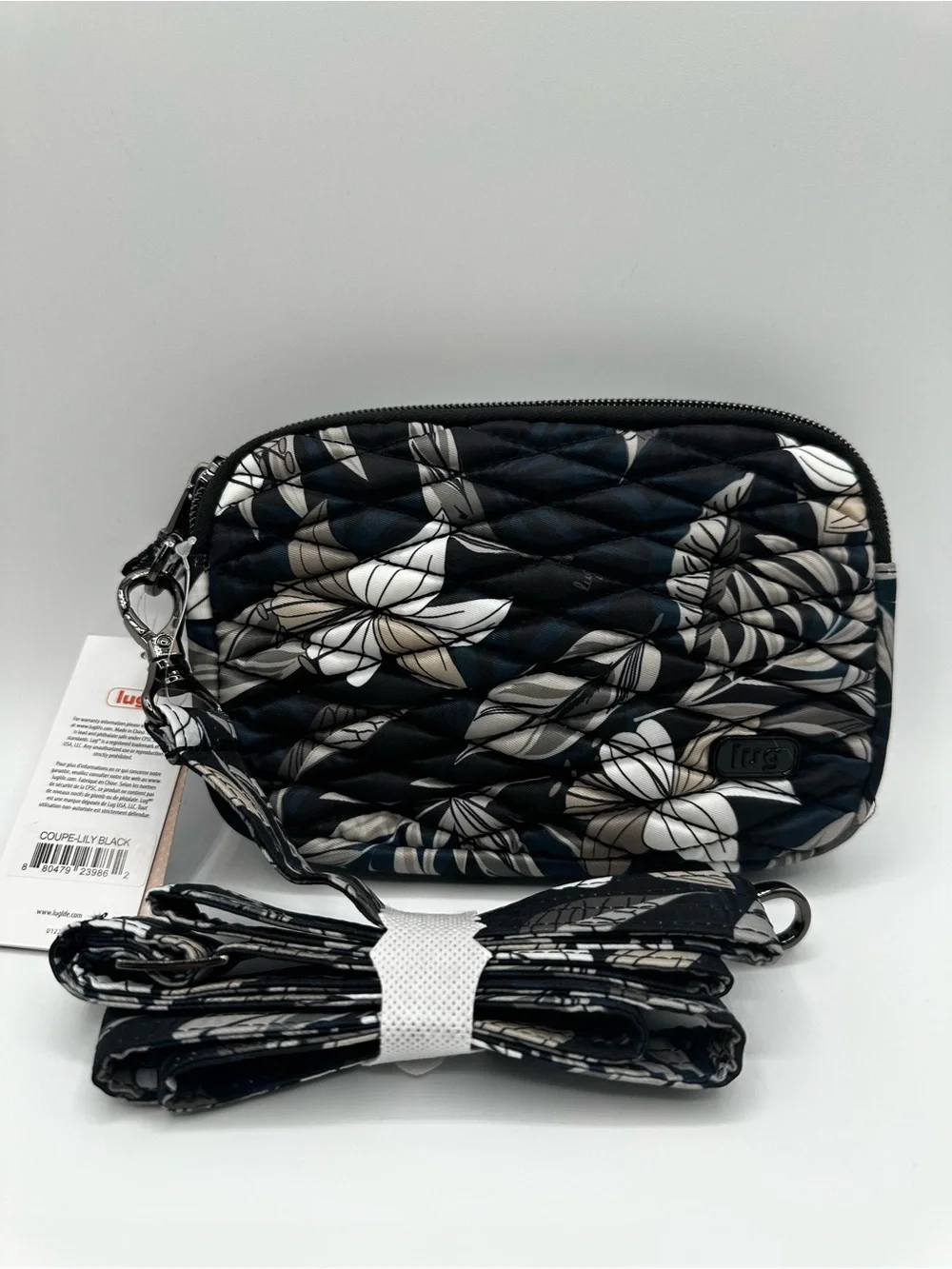 Lug Coupe Convertible Crossbody Belt Bag Lily Black NWT
